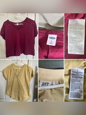 2 Blouse Tops: Gap/Old Navy